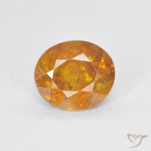 1.25ct طبيعي العسل البرتقال سفاليريت, بيضوي, SI