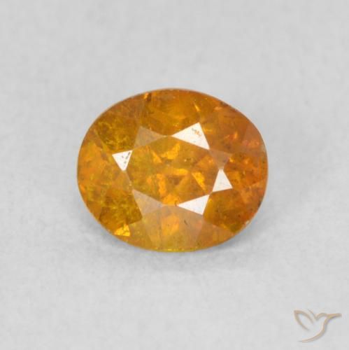 0.56ct طبيعي برتقالي زاهى سفاليريت, بيضوي, SI