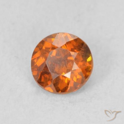 سفاليريت Medium Dark-Orange طبيعي، دائري، 0.59 قيراط، SI