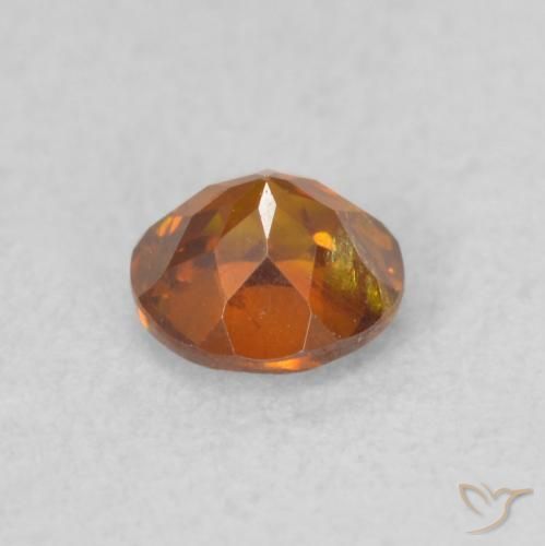 سفاليريت Medium Dark-Orange طبيعي، دائري، 0.59 قيراط، SI