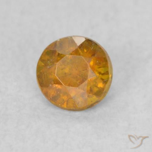 سفاليريت Medium Light-Orange طبيعي، دائري، 0.26 قيراط، SI