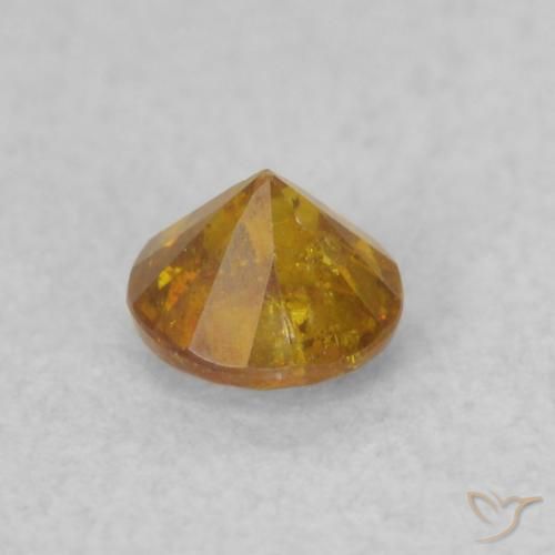 سفاليريت Medium Light-Orange طبيعي، دائري، 0.26 قيراط، SI