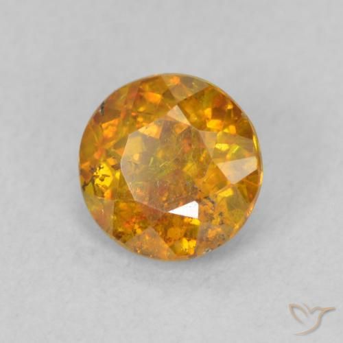 سفاليريت Medium Light-Orange طبيعي، دائري، 0.78 قيراط، SI
