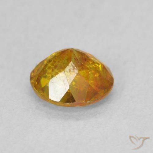 سفاليريت Medium Light-Orange طبيعي، دائري، 0.78 قيراط، SI