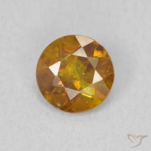 0.46ct طبيعي برتقالى متوسط سفاليريت, دائري, SI