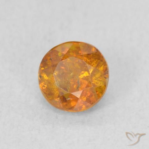 سفاليريت Medium Light-Orange طبيعي، دائري، 0.54 قيراط، SI