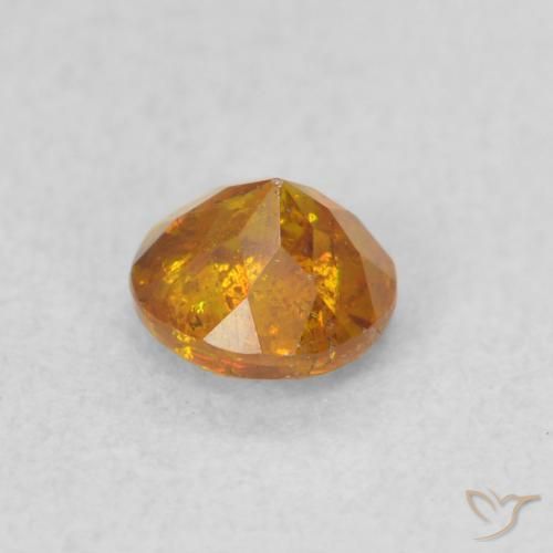 سفاليريت Medium Light-Orange طبيعي، دائري، 0.54 قيراط، SI