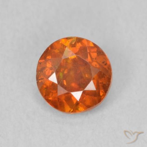 0.56ct طبيعي برتقالى متوسط سفاليريت, دائري, SI