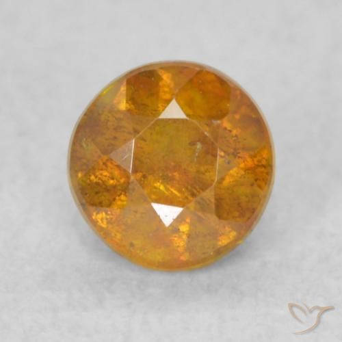 سفاليريت Medium Light-Orange طبيعي، دائري، 0.40 قيراط، SI