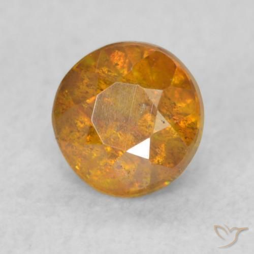 سفاليريت Medium Light-Orange طبيعي، دائري، 0.40 قيراط، SI