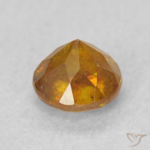 سفاليريت Medium Light-Orange طبيعي، دائري، 0.40 قيراط، SI