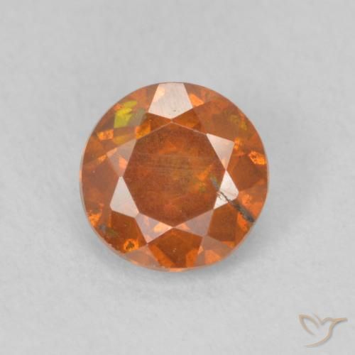 0.85ct طبيعي Medium Dark-Orange سفاليريت, دائري, SI