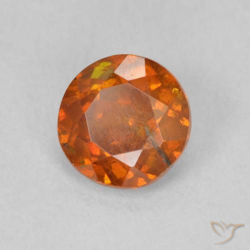 سفاليريت Medium Dark-Orange طبيعي، دائري، 0.85 قيراط، SI