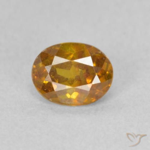 0.50ct طبيعي برتقالى غامق سفاليريت, بيضوي, SI