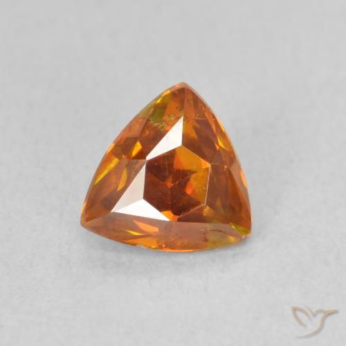 1.08ct طبيعي برتقالي زاهى سفاليريت, مثلثى, VS-SI