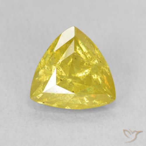 2.25ct طبيعي أصفر بنى سفاليريت, مثلثى, SI