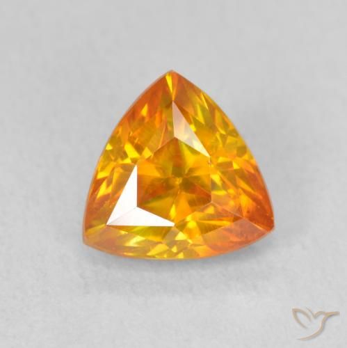 1.48ct طبيعي برتقالى مشمشى سفاليريت, مثلثى, SI