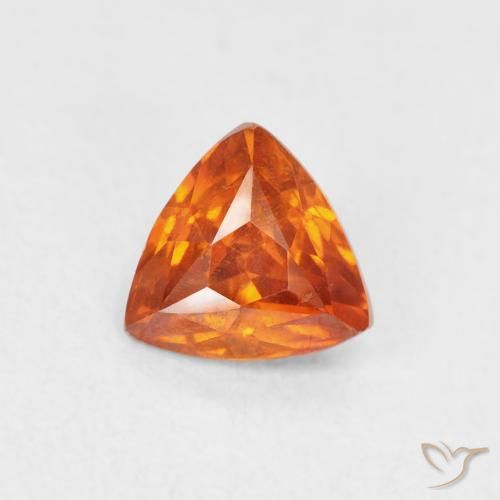 0.97ct طبيعي برتقالى نارى سفاليريت, مثلثى, SI