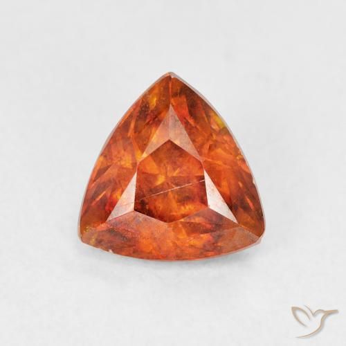 1.59ct طبيعي برتقالى متوسط سفاليريت, مثلثى, SI
