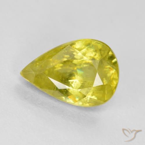 1.11ct طبيعي أصفر إلكترونى سيفين, شكل الكمثرى, VS-SI