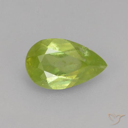 0.75ct طبيعي أصفر فاتح سيفين, شكل الكمثرى, VS-SI