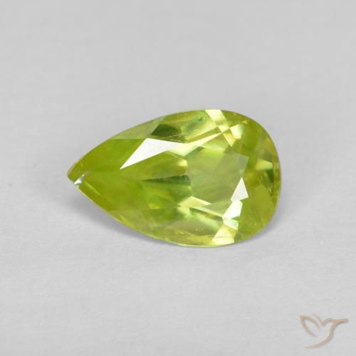 0.82ct طبيعي أصفر فاتح سيفين, شكل الكمثرى, قليلا جدا