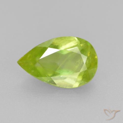 1.19ct طبيعي أصفر ليمونى فاتح سيفين, شكل الكمثرى, VS-SI