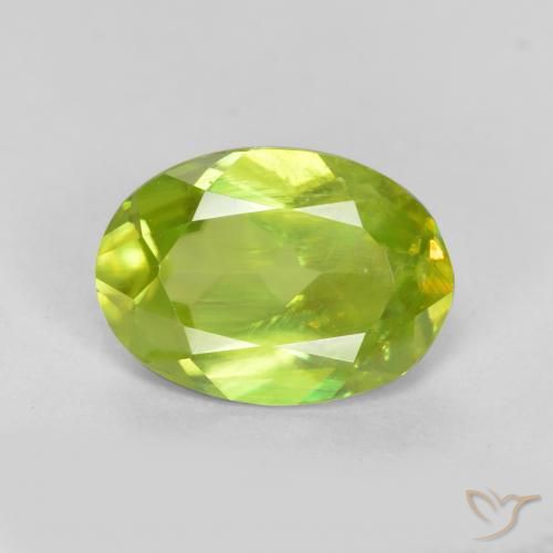 1.41ct طبيعي اخضر زاهى سيفين, بيضوي, VS-SI