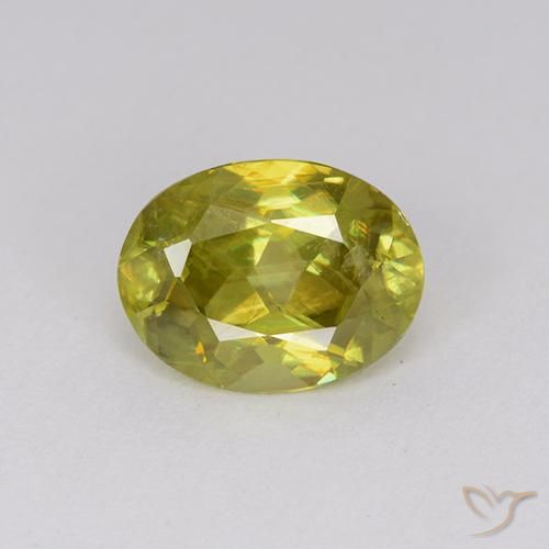 1.80ct طبيعي الأصفر الليمونى سيفين, بيضوي, SI