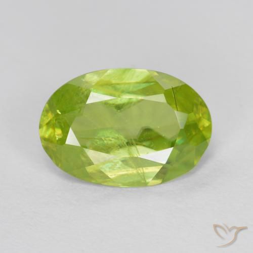 1.46ct طبيعي أصفر فاتح سيفين, بيضوي, SI