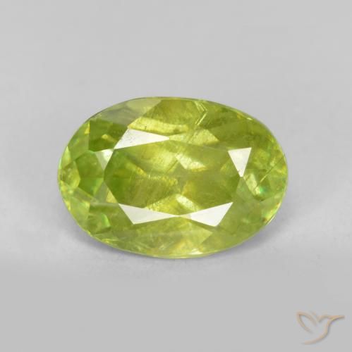 1.15ct طبيعي اخضر زاهى سيفين, بيضوي, SI