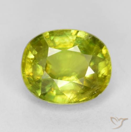1.75ct طبيعي أخضر متوسط سيفين, بيضوي, VS-SI