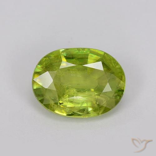 1.54ct طبيعي اخضر زاهى سيفين, بيضوي, VS-SI