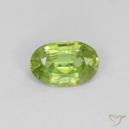 1.07ct طبيعي أخضر حيوي سيفين, بيضوي, قليلا جدا