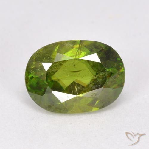 1.27ct طبيعي أخضر داكن-متوسط سيفين, بيضوي, VS-SI