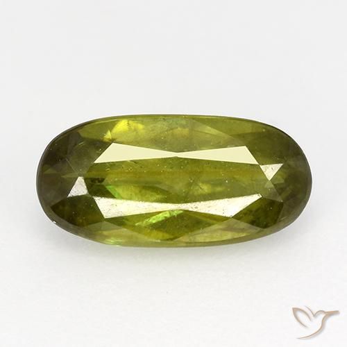 0.95ct طبيعي الأخضر الغامق سيفين, بيضوي, VS-SI