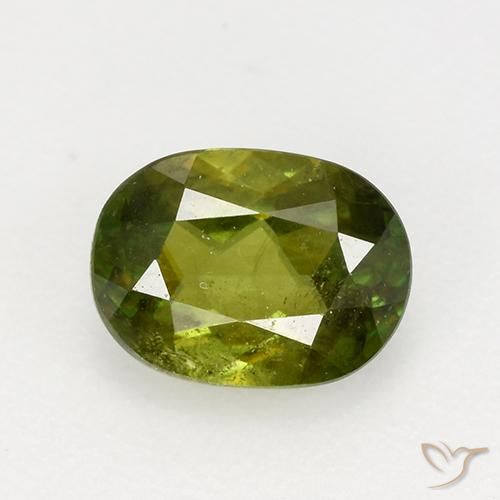 0.81ct طبيعي أخضر داكن-متوسط سيفين, بيضوي, VS-SI