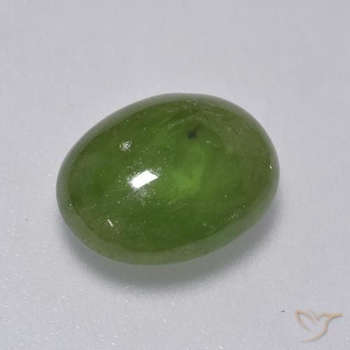 3.56ct طبيعي أخضر حيوي سيفين, بيضوي, نصف شفاف