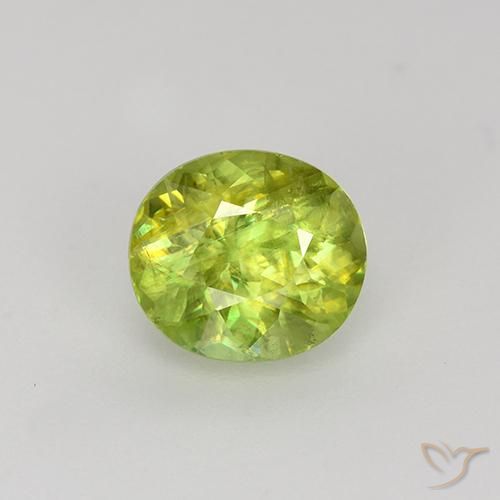1.22ct طبيعي أصفر ليمونى فاتح سيفين, بيضوي, VS-SI