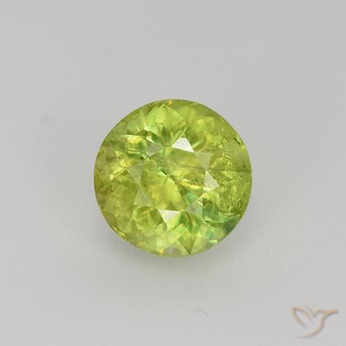 1.19ct طبيعي أصفر فاتح سيفين, دائري, VS-SI