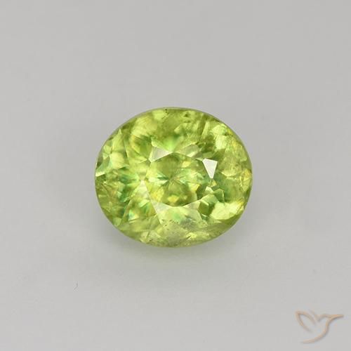 1.00ct طبيعي أصفر فاتح سيفين, بيضوي, VS-SI