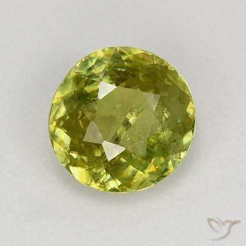 1.13ct طبيعي أخضر متوسط سيفين, دائري, VS-SI
