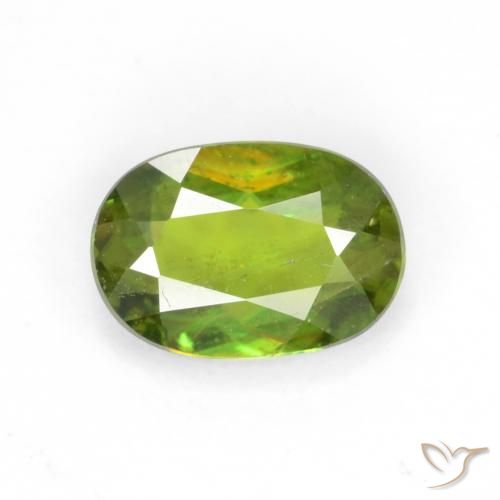 0.65ct طبيعي أخضر الغابات سيفين, بيضوي, VS-SI