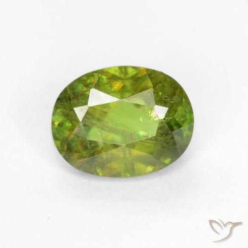 0.66ct طبيعي أخضر الغابات سيفين, بيضوي, SI