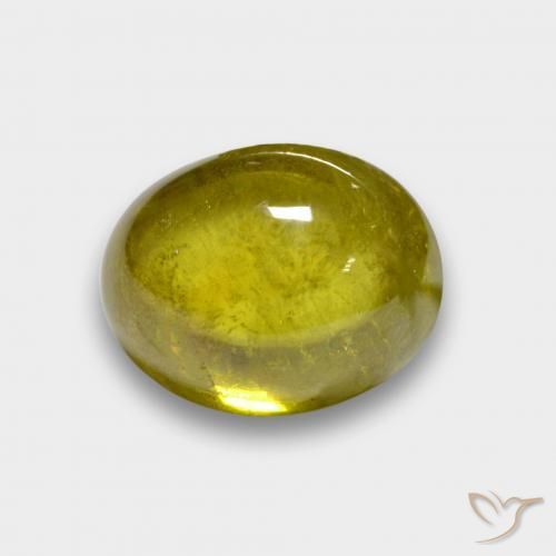3.44ct طبيعي أصفر فاتح سيفين, بيضوي, نصف شفاف, Photo A