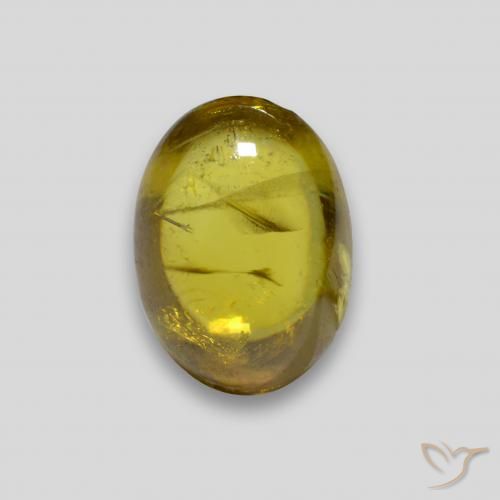 2.13ct طبيعي ذهبى متوسط سيفين, بيضوي, شفاف