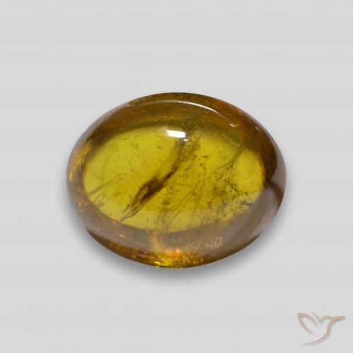 3.01ct طبيعي ذهبى داكن سيفين, بيضوي, شفاف