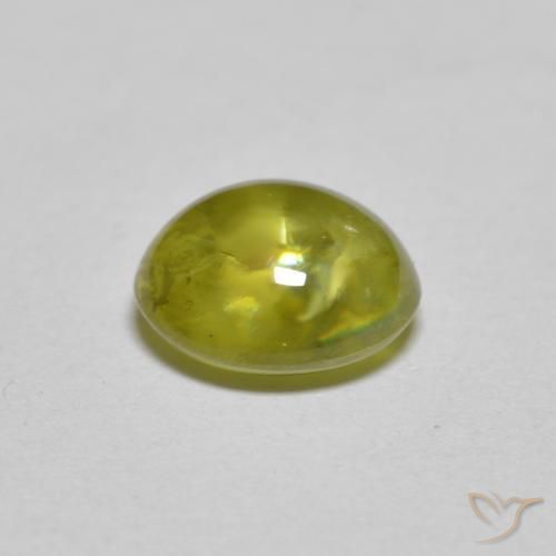 سيفين Medium Light Green طبيعي، بيضوي، 1.57 قيراط، شفاف