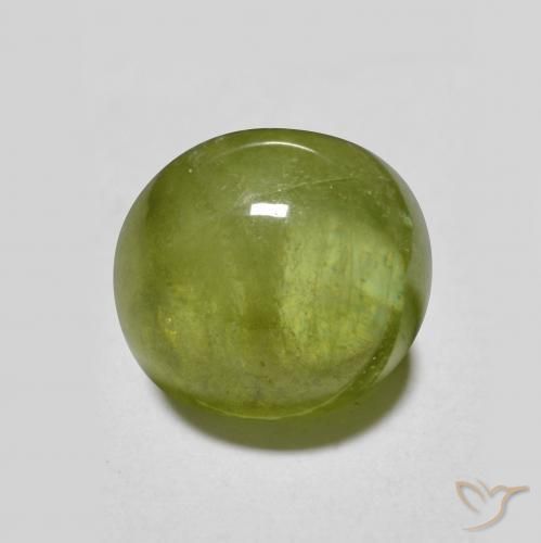 2.95ct طبيعي أخضر حيوي سيفين, بيضوي, نصف شفاف