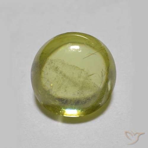 1.68ct طبيعي أخضر مصفر حيوى سيفين, دائري, شفاف